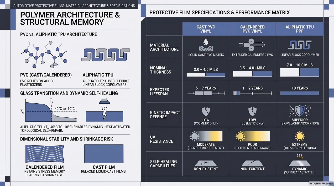 Automotive protective film specifications