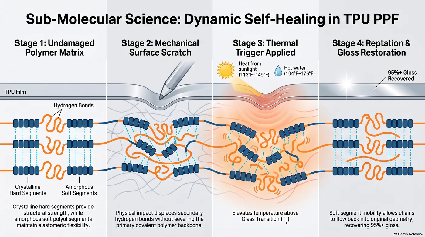 Dynamic self-healing polymer process